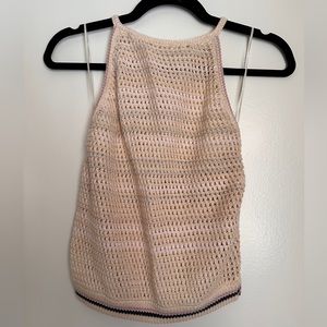 Free People Size Small Crochet Knit Halter Top